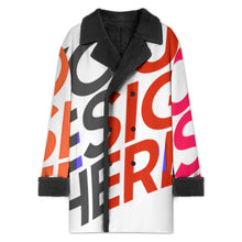 Cargar imagen en el visor de la galería, Gabardina cruzada para hombre con cuello de traje MWL510 personalizado con patrón foto texto (impresión de imágenes múltiples)