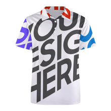 Cargar imagen en el visor de la galería, Polo de verano B612 de seda hielo para hombre personalizado con patrón foto texto (impresión de imágenes múltiples)