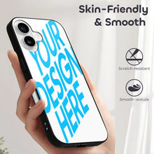 Cargar imagen en el visor de la galería, Funda de vidrio para iPhone 16 de Apple personalizado con patrón foto texto
