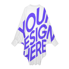 Cargar imagen en el visor de la galería, Vestido Dolman casual de manga larga para mujer WQ talla grande ajuste holgado personalizado con patrón foto texto