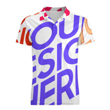 Cargar imagen en el visor de la galería, Polo HT de algodón puro para hombre personalizado con patrón foto texto