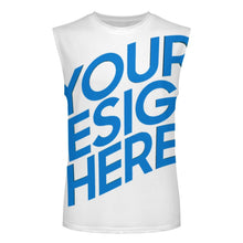 Cargar imagen en el visor de la galería, Camiseta sin mangas para hombre A66K personalizado con patrón foto texto (impresión de imagen única)