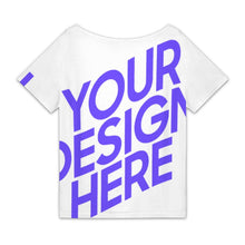 Cargar imagen en el visor de la galería, Camiseta de manga corta con escote en V y frente inclinado DVL personalizado con patrón foto texto (impresión de imagen única)