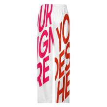 Cargar imagen en el visor de la galería, Pantalones de pijama sueltos para mujer tallas hasta 5XL personalizado con patrón foto texto (impresión de imágenes múltiples)