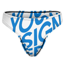 Cargar imagen en el visor de la galería, Tanga de seda hielo para mujer NZ207 con espalda en T personalizado con patrón foto texto (impresión de imagen única)