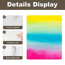 Cargar imagen en el visor de la galería, Car Sun Visor Clip Yellow & Blue & Pink Watercolor Style 10x8cm