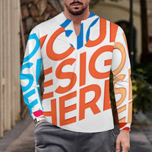Cargar imagen en el visor de la galería, Camiseta de Seda Fría de Secado Rápido para Hombre con Cuello en V Irregular MWL698 personalizado con patrón foto texto (impresión de imágenes múltiples)