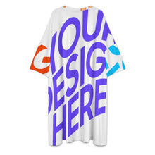 Cargar imagen en el visor de la galería, Vestido de manga corta irregular para mujer TXLD429 personalizado con patrón foto texto (impresión de imágenes múltiples)