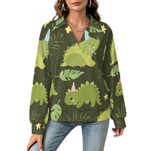 Cargar imagen en el visor de la galería, Sudadera Mujer Cuello en V Personalizable Manga Larga