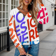 Cargar imagen en el visor de la galería, Cárdigan para mujer LM228 personalizado con patrón foto texto (impresión de imágenes múltiples)