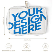 Cargar imagen en el visor de la galería, Tarjetero de piel personalizado con patrón foto texto (impresión de imagen única)