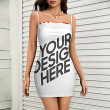 Cargar imagen en el visor de la galería, Vestido sin tirantes para mujer LM450 personalizado con patrón foto texto (impresión de imágenes múltiples)