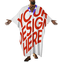 Cargar imagen en el visor de la galería, Bata de dormir para hombre con cuello en V y mangas de mariposa YKL01 personalizado con patrón foto texto (impresión de imágenes múltiples)