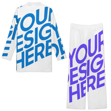 Cargar imagen en el visor de la galería, Conjunto de ropa de estar por casa estilo indio para hombre A42TZ personalizado con patrón foto texto (impresión de imagen única)