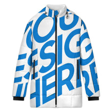 Cargar imagen en el visor de la galería, Chaqueta acolchada de algodón con cremallera para mujer MWL516 personalizado con patrón foto texto (impresión de imagen única)