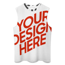 Cargar imagen en el visor de la galería, Camiseta sin mangas para hombre A66K personalizado con patrón foto texto (impresión de imágenes múltiples)
