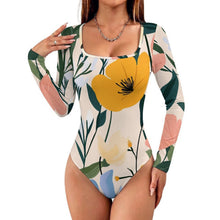 Cargar imagen en el visor de la galería, Body Mujer Escote Cuadrado Manga Larga Personalizable