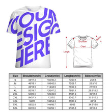 Cargar imagen en el visor de la galería, Camiseta NT de manga corta totalmente impresa para mujeres y hombres personalizado con patrón foto texto (impresión de imagen única)
