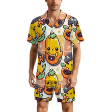 Cargar imagen en el visor de la galería, Conjunto Pijama Hombre Corto de Seda de Hielo | Personalizable