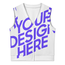 Cargar imagen en el visor de la galería, Chaleco de punto sin mangas para mujer LM562 personalizado con patrón foto texto