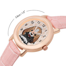 Cargar imagen en el visor de la galería, Reloj de Mujer Personalizado con Foto y Correa de Piel Rosa
