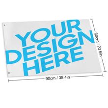 Cargar imagen en el visor de la galería, Bandera con dos agujeros personalizado con patrón foto texto