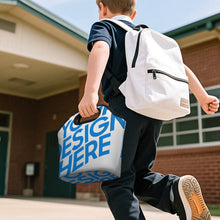 Cargar imagen en el visor de la galería, Bolsa de almuerzo portátil personalizado con patrón foto texto (impresión de imagen única)