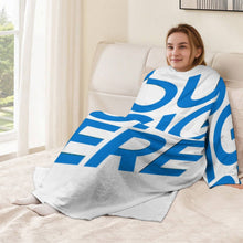 Cargar imagen en el visor de la galería, Bata de dormir unisex de felpa de manga larga cómoda LYQ129 personalizado con patrón foto texto (impresión de imagen única)