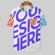 Cargar imagen en el visor de la galería, Camisa de hombre de manga corta con bolsillo B339 personalizado con patrón foto texto (impresión de imágenes múltiples)