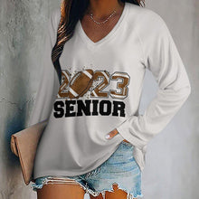 Cargar imagen en el visor de la galería, Camiseta Cuello V Doble Capa Personalizada | Oversize S-5XL