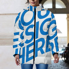 Cargar imagen en el visor de la galería, Chaqueta acolchada de algodón con cremallera para mujer MWL516 personalizado con patrón foto texto (impresión de imagen única)