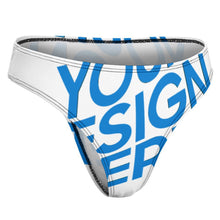 Cargar imagen en el visor de la galería, Tanga de seda hielo para mujer NZ207 con espalda en T personalizado con patrón foto texto (impresión de imagen única)