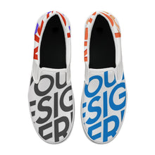 Cargar imagen en el visor de la galería, Zapatillas bajas unisex de lona personalizado con patrón foto texto