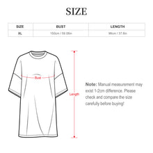 Cargar imagen en el visor de la galería, Camisón de pijama suelto de seda helada para mujer talla grande LM475 personalizado con patrón foto texto (impresión de imágenes múltiples)