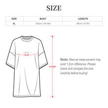 Cargar imagen en el visor de la galería, Vestido de pijama tipo camiseta para mujer talla grande personalizado con patrón foto texto (impresión de imagen única)