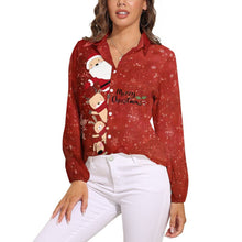 Cargar imagen en el visor de la galería, Camisa Retro Personalizada de Manga Larga para Mujer