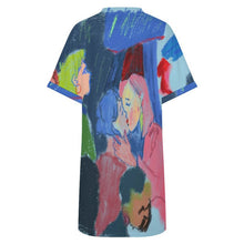 Cargar imagen en el visor de la galería, Vestido Casual Mujer Escote en V con Puños Vueltos Personalizable