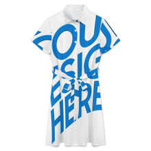 Cargar imagen en el visor de la galería, Vestido Camisero de Manga Corta para Mujer LM448 personalizado con patrón foto texto