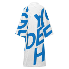 Cargar imagen en el visor de la galería, Bata de dormir unisex de felpa de manga larga cómoda LYQ129 personalizado con patrón foto texto (impresión de imagen única)