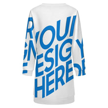 Cargar imagen en el visor de la galería, Vestido Suéter de Manga Larga para Mujer LM565 personalizado con patrón foto texto (impresión de imagen única)