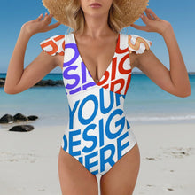 Cargar imagen en el visor de la galería, Bañador / Bikini de Una Pieza Personalizado con Volantes 294340 con Foto Logo Patrón Texto (impresión de imágenes múltiples)