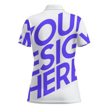 Cargar imagen en el visor de la galería, Polo de dos botones para mujer MWL637 personalizado con patrón foto texto (impresión de imagen única)