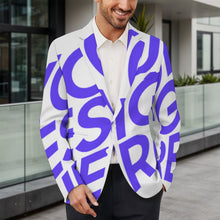 Cargar imagen en el visor de la galería, Chaqueta de traje formal para hombre Z34W personalizado con patrón foto texto (impresión de imagen única)