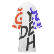 Cargar imagen en el visor de la galería, Bata de dormir unisex de manga larga de felpa acogedor LYQ129 personalizado con patrón foto texto (impresión de imágenes múltiples)