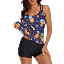 Cargar imagen en el visor de la galería, Tankini Vestido con Short | Bañador Falda 2 Piezas Tallas Grandes