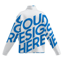 Cargar imagen en el visor de la galería, Camisas casuales de polar para mujer MWL505 con cuello alto personalizado con patrón foto texto