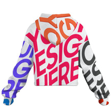 Cargar imagen en el visor de la galería, Sudadera corta sin dobladillo para mujer MXU022 personalizado con patrón foto texto (impresión de imágenes múltiples)