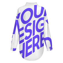 Cargar imagen en el visor de la galería, Camisa de Hombros Caídos para Mujer LM554 personalizado con patrón foto texto (impresión de imagen única)