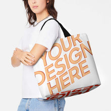 Cargar imagen en el visor de la galería, Bolso Tote Grande XB0601059 con Asa para Mujer personalizado con patrón foto texto (impresión de imágenes múltiples)