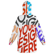 Cargar imagen en el visor de la galería, Sudadera con capucha de felpa de doble capa para mujer MWL507 personalizado con patrón foto texto (impresión de imágenes múltiples)